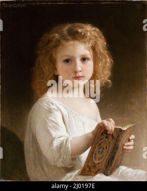 Le livre d'histoire. William-Adolphe Bouguereau (France, 1825-1905). France, 1877. Peintures. Huile sur toile Banque D'Images