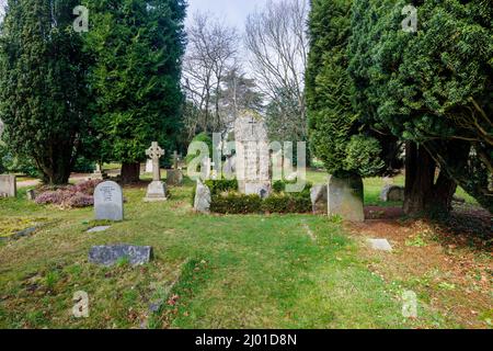 Memorial à l'explorateur africain Henry Morton Stanley à St Michael et à tous les chantiers navals d'Angels dans le village de Pirbright, près de Woking, Surrey, au sud-est de l'Angleterre Banque D'Images