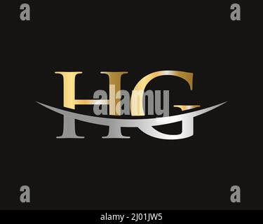 Original Monogram lettre HG logo Design Vector. MODÈLE DE conception du logo HG Illustration de Vecteur