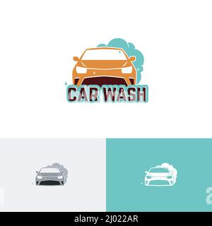 Nettoyant pour voiture savon pour lave-mains mousse logo Spotless Auto Service Illustration de Vecteur