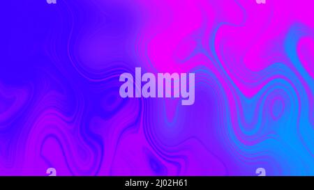 Arrière-plan abstrait de couleur psychédélique. Peinture liquide coulant dans les couleurs pourpre et bleu sur une surface brillante. Décor spectaculaire et lumineux. Illustration de haute qualité Banque D'Images