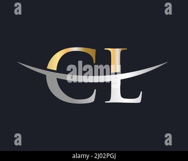 Original monogramme lettre CL logo Design Vector. Modèle de logo CL Illustration de Vecteur