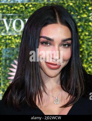 LOS ANGELES, CALIFORNIE, États-Unis - 15 MARS : Chantel Jeffries arrive à la Sunny Vodka Launch Party qui s'est tenue au terminal 27 le 15 mars 2022 à Los Angeles, Californie, États-Unis. (Photo de Xavier Collin/image Press Agency) Banque D'Images