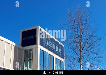 Le centre commercial Glassworks de Barnsley, dans le Yorkshire du Sud, en Angleterre Banque D'Images