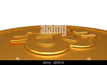 fond d'écran bitcoin or texture d'arrière-plan 3d rendu d'illustration Banque D'Images