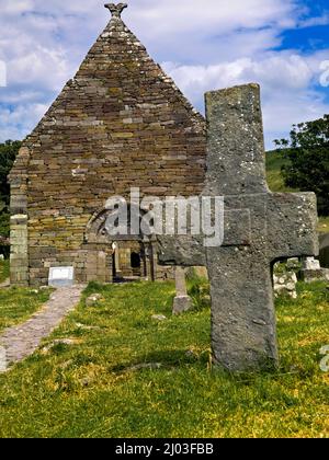 Église de Kilmalkedar Comté de Dingle Kerry Banque D'Images