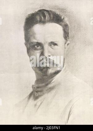 Portrait de Mikhail Frunze. Banque D'Images