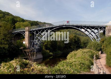 Le pont Iron Bridge près de Telford, Shropshire, Royaume-Uni Banque D'Images