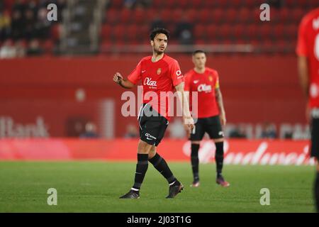 Palma de Majorque, Espagne. 14th mars 2022. Clément Grenier (Mallorca) football : Espagnol 'la Liga Santander' match entre RCD Mallorca 0-3 Real Madrid CF à la visite de Mallorca Estadi à Palma de Majorque, Espagne . Crédit: Mutsu Kawamori/AFLO/Alay Live News Banque D'Images