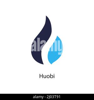 Icône de la crypto-monnaie Huobi - l'un des échanges les plus importants et les plus fiables. Illustration vectorielle Illustration de Vecteur