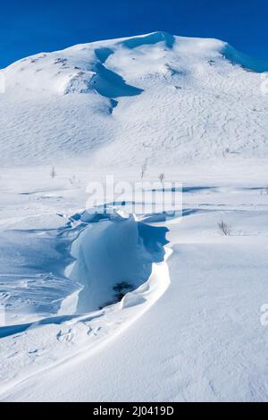 Paysage de montagne dans la région de Trollheim en Norvège en hiver Banque D'Images