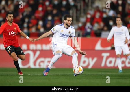 Palma de Majorque, Espagne. 14th mars 2022. Nacho Fernandez (Real) football : Espagnol 'la Liga Santander' match entre RCD Mallorca 0-3 Real Madrid CF à la visite de Mallorca Estadi à Palma de Majorque, Espagne . Crédit: Mutsu Kawamori/AFLO/Alay Live News Banque D'Images