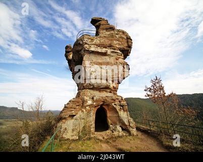 Burg Drachenfels, Busenberg, Allemagne Banque D'Images