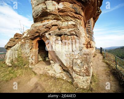 Burg Drachenfels, Busenberg, Allemagne Banque D'Images