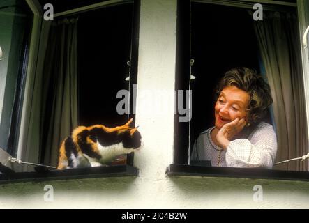 Beryl Reid actrice 1984 Banque D'Images