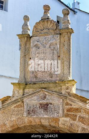 Fuente de Alvaro Cunqueiro o fonte Vella en Mondoñedo, Lugo Banque D'Images