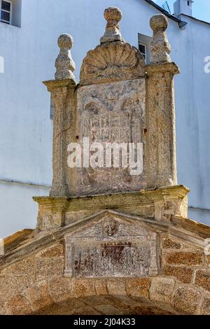 Fuente de Alvaro Cunqueiro o fonte Vella en Mondoñedo, Lugo Banque D'Images