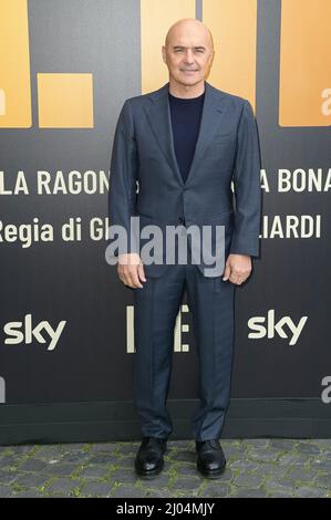 Rome, Italie. 16th mars 2022. Luca Zingaretti participe à la photocall de la série Sky tv il Re à l'espace Moderno Cinema. Crédit : SOPA Images Limited/Alamy Live News Banque D'Images