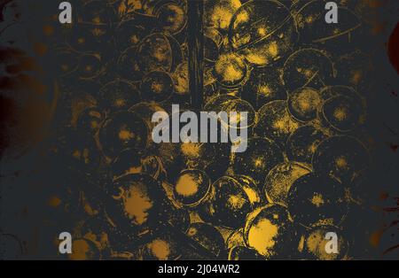 Arrière-plan dégradé noir doré en métal avec billes en plastique brillant et billes. Illustration vectorielle Illustration de Vecteur