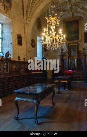 Detalles y Sacristia de la Catedral de Mondoñedo en Lugo, Galice, España Banque D'Images