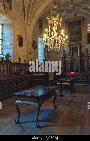 Detalles y Sacristia de la Catedral de Mondoñedo en Lugo, Galice, España Banque D'Images