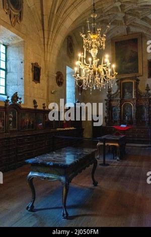 Detalles y Sacristia de la Catedral de Mondoñedo en Lugo, Galice, España Banque D'Images