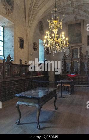 Detalles y Sacristia de la Catedral de Mondoñedo en Lugo, Galice, España Banque D'Images