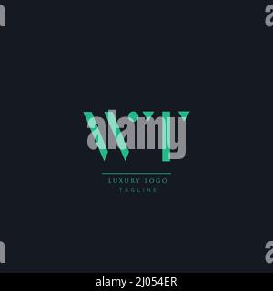 Design de luxe WT initial lettre Business logo Icon. Illustration de Vecteur