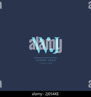 Luxe WJ lettre initiale Business logo Icon Design. Illustration de Vecteur