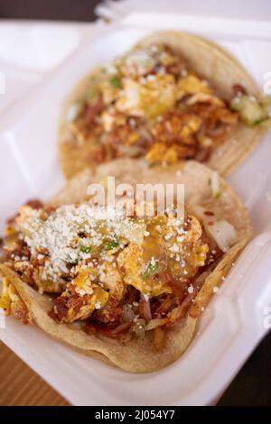 Petit déjeuner Tacos aller à Key West, Floride, FL USA. Le point le plus méridional dans la zone continentale des États-Unis. Destination de vacances sur l'île pour un tourisme détendu. Banque D'Images