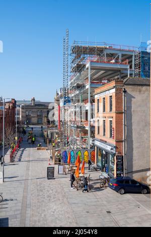 Station Street dans le centre ville de Nottingham, dans le Nottinghamshire, Angleterre, Royaume-Uni Banque D'Images