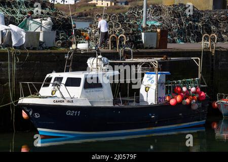 Portmagee, comté de Kerry, Irlande. 16th mars 2022. Bateaux de pêche dans le port de Portmagee, comté de Kerry, Irlande crédit: Stephen Power/Alay Live News Banque D'Images