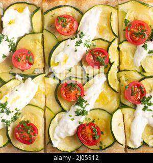 Sour Dough Pizza A Taglio plein cadre Banque D'Images