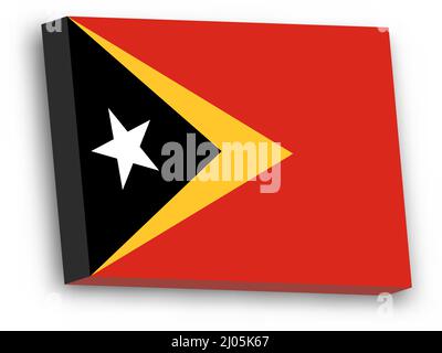 3D drapeau vecteur du Timor oriental Illustration de Vecteur