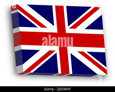 3D drapeau vectoriel du Royaume-Uni Illustration de Vecteur