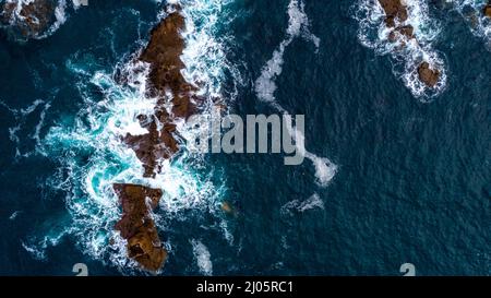 Land's End et Aberdine Port Banque D'Images