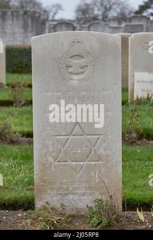 Soldats juifs WW2 tombes est jambon cimetière juif Banque D'Images