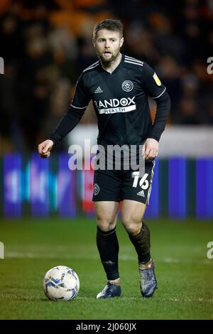 Oliver Norwood de Sheffield United lors du match de championnat Sky Bet à Bloomfield Road, Blackpool. Date de la photo: Mercredi 16 mars 2022. Banque D'Images