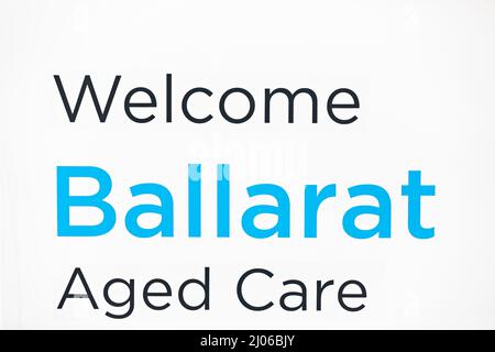 Ballarat Australie / Bupa Aged Care Home signe de bienvenue à Delacombe,Ballarat.Australia. Banque D'Images