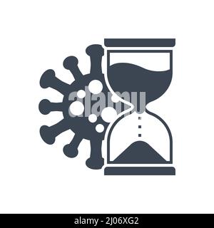 Icône de glyphe vecteur lié à la période d'incubation Illustration de Vecteur