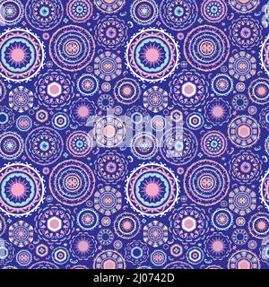 Motif ethnique homogène colorés avec des cœurs et des rayures Illustration de Vecteur