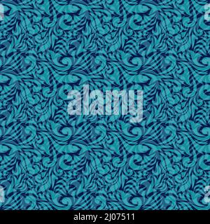 Motif de scrapbooking en tissu bleu turquoise pour le motif Illustration de Vecteur