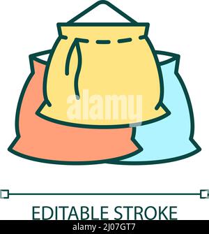 Icône de couleur RVB de stockage de grain Illustration de Vecteur