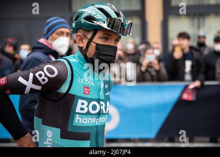 Rivoli, Magenta, Italie, 16 mars 2022, Cesare Benedetti (Bora-Hansgrohe) lors de l'édition 103th de Milano-Torino - Street Cyclisme Banque D'Images