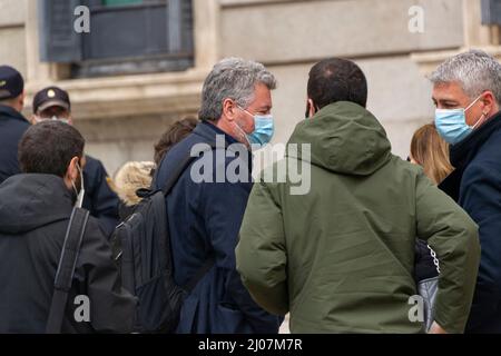 Juan Lopez de Uralde, député espagnol au Parlement espagnol lors d'une séance photo devant le Congrès des députés de Madrid, en Espagne. Banque D'Images