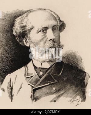 Portrait du compositeur Édouard Lalo (1823-1892). Musée : collection privée. Auteur : anonyme. Banque D'Images