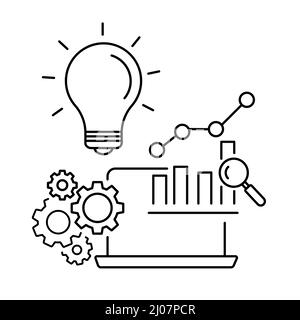 Icône vectorielle abstraite sur le blanc, Illustration isolée pour la conception graphique et web.Symbole plat simple. Illustration de Vecteur