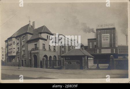 Kathreiner Malzkaffee Fabrik in Magdeburg, Sachsen-Anhalt, Deutschland, Ansicht um ca 1910, digitale Reproduktion einer historischen Postkarte, domaine public, aus der damaaligen Zeit, genaues Datum unbekannt Banque D'Images