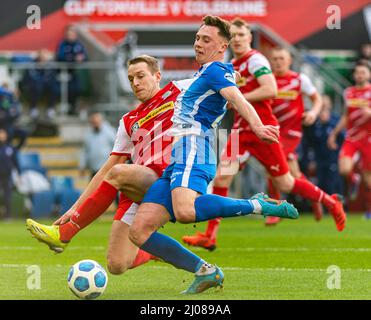 Cliftonville contre Coleraine, finale de la coupe de la Ligue Bet McLean, 13th mars 2022 Banque D'Images