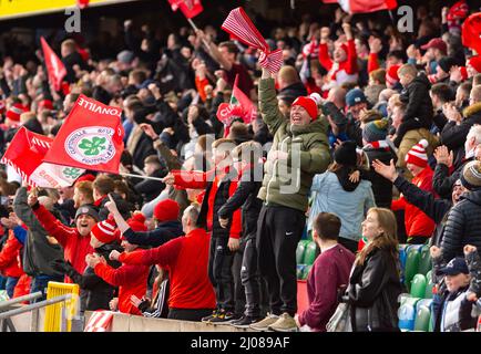 Cliftonville contre Coleraine, finale de la coupe de la Ligue Bet McLean, 13th mars 2022 Banque D'Images